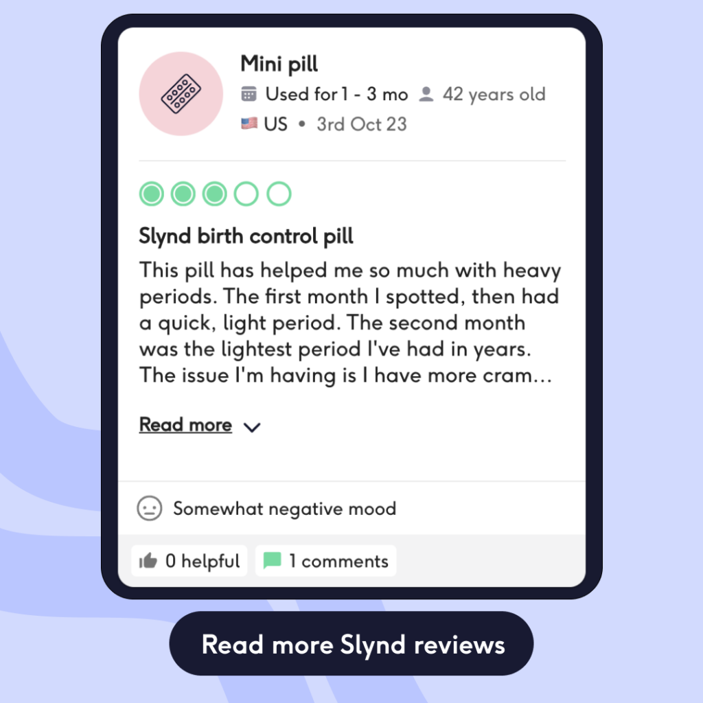 Slynd birth control review. Click to read more reviews