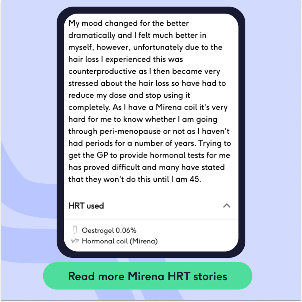 mirena for HRT stories