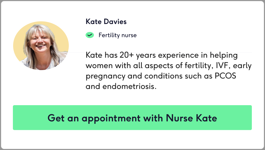 Appointment with fertility nurse kate